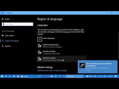 Windows 10 Fall Creators update How to add language packs and change display language
