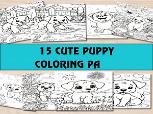 15 Cute Puppy Coloring Pages,printable Puppy Sheets for Kids,coloring Pages Dogs,kid-friendly Dog Designs,dog Printable Pdf,instant Download - Etsy Australia