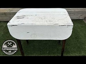 This broken table needed a new drawer and a wooden hinge. Satisfying RESTORATION