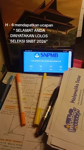 25 Mei 2026, lolos pilihan 1, 2, atau 3. Ammin Allahumaammin 🤲🏻. #lolossnbt #itb #ui #ipb #mimpikitaberharga