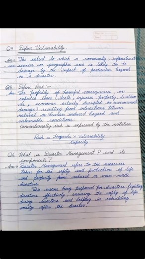 disaster management class 9th questions answers #easywriting #sst #disastermanagement