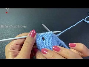 Knitting Perfect Vertical Button Hole | बटन के छेद की सटीक बुनाई कैसे करें || Ritu Knitting Tutorial