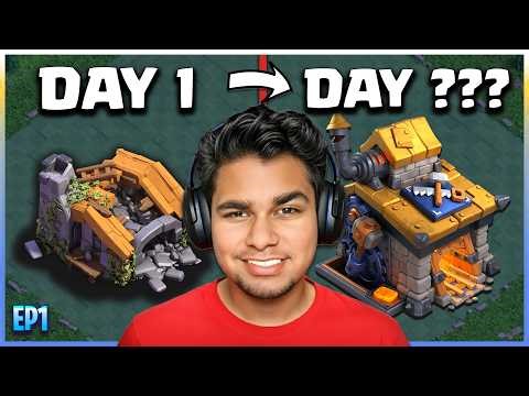 Rushing Builder Hall 1 to 3 in 1 Hour! | Clash of Clans Builder Base BH1–BH10 Rush Challenge | Ep1