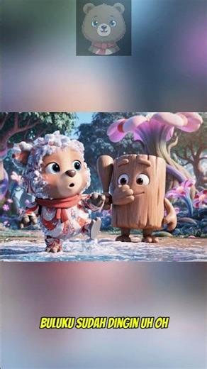 Peppermint Blizzard Froze His Fur… LOOK What Happened! ❄️🍬🐻 #3danimation #aianimation #funnyshorts