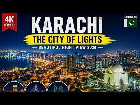 Karachi – The City of Lights | Beautiful Night View 2026