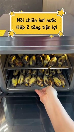 Có nồi chiên hơi nước hấp chuối siêu ngon #giadunghoanggia