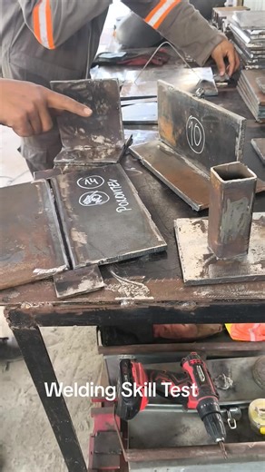 Mig welding Trade test on Different positions