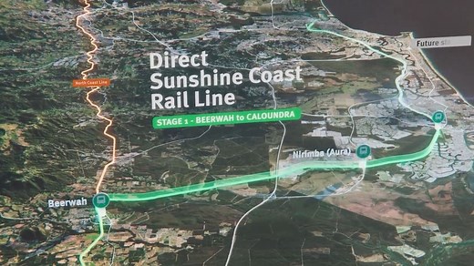 VIDEO: Direct Sunshine Coast Rail Line