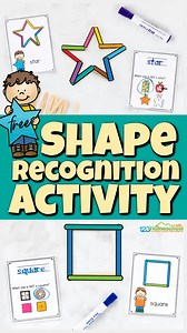FREE Printable Shape Activityies for Toddlers https://www.123homeschool4me.com/building-with-paper-shapes-stem-activity_87/ | 123 Homeschool 4 Me