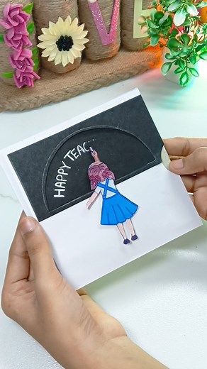 SHIFA CRAFTER on Instagram: "Cute 💕 Teacher's day card idea #craft #trendingreels #viral #diy #diycrafts #giftideas #cute #shorts #teachersday"