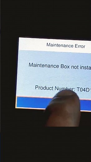 Epson L6170 Maintenance error T04D1 Maintenance Box not installed it's Service Life 😔 💯% Solution