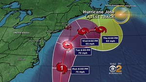 25K views · 253 reactions | TRACKING JOSE: Hurricane Jose is expected to impact the New Jersey and Long Island coasts early next week, and warnings are in effect for beach goers tomorrow. CBS2’s Elise Finch TV takes us through the latest models. | CBS New York | Facebook