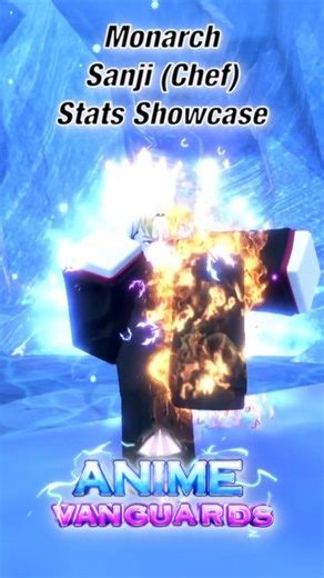 Monarch Sanji (Chef) Stats Showcase | Roblox | Anime Vanguards #roblox #animevanguards #showcase