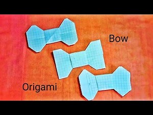 Easy Origami Bow / Diy Paper Bow Craft Idea / Step by Step