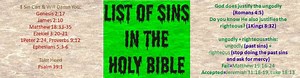 List of Sins in the Holy Bible - Eternal Evangelism
