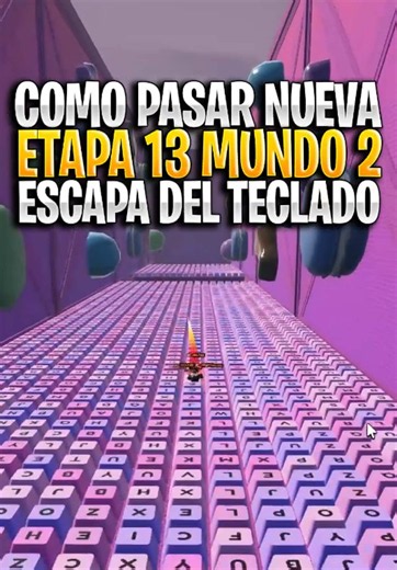 Cómo pasar nueva etapa 13 Escapa del teclado cómo pasar nueva etapa mundo 2 #robloxgames #robloxespañol