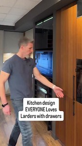 12K views · 1.3K reactions | In kitchen design we get asked about larders a LOT. No doubt the hands down winner for most people is a larder with internal drawers… #kitchendesign #kitcheninspiration #modernkitchen #germankitchen | Black Rok Kitchen Design | Facebook