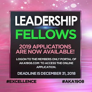 Calling all AKA UNDERGRADUATES! The Leadership Fellows application deadline is Monday! Apply today at AKA1908.com. | Alpha Kappa Alpha Sorority Incorporated