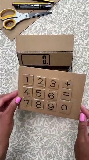 #diy Cardboard cash register 💷 All you need is cardboard and a glue gun to mak