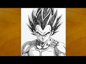 How to Draw Vegeta || Dragon Ball Pencil Sketch || Step-by-Step Anime Art