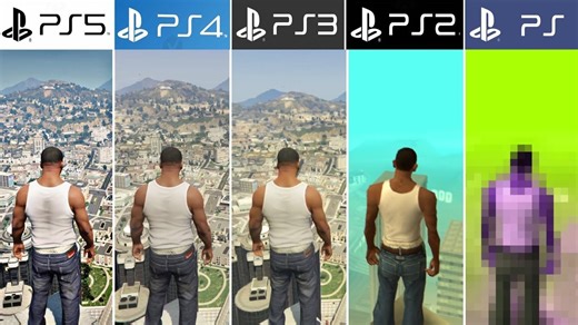 PS5 vs PS4 vs PS3 vs PS2 vs PS1 |GTA - 世代和图形比较