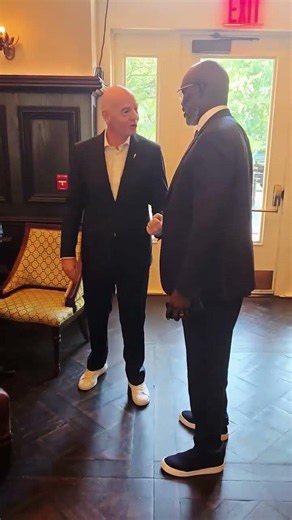 Former President Weah at FIFA Festivities