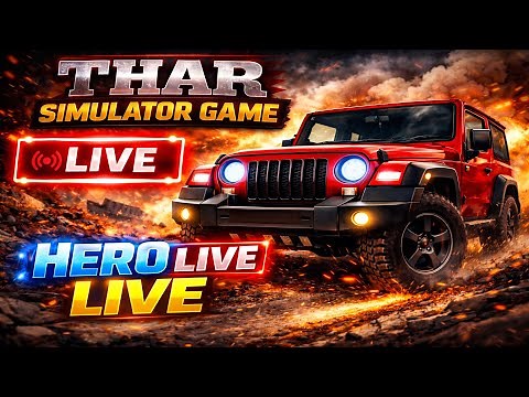 🔴 LIVE Thar Simulator Game 🚗 | Realistic Offroad Driving | HERO LIVE