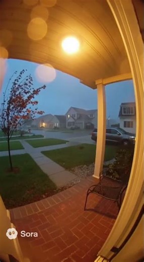 Neighbor's House Gets Struck in Massive Storm #rain #storm #lightning #thunderstorm #weather