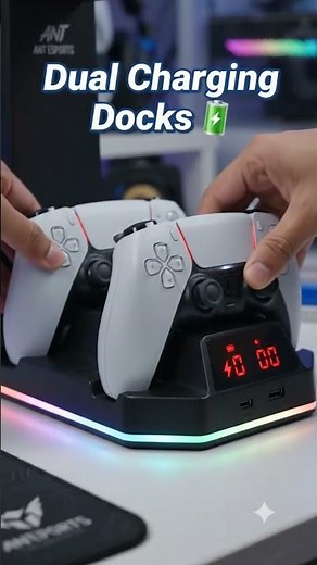 All-in-one RGB PS5 cooling stand organizer.