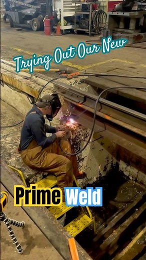Trying out our new #PrimeWeld MIG Welder