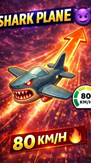 Shark Plane Unlocked 😈 | 80 KM/H | Plane Game #shorts