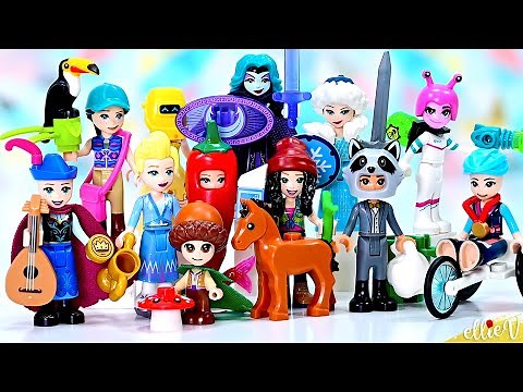 Opening a complete set of Lego minifigures series 22, then giving them a minidoll redesign