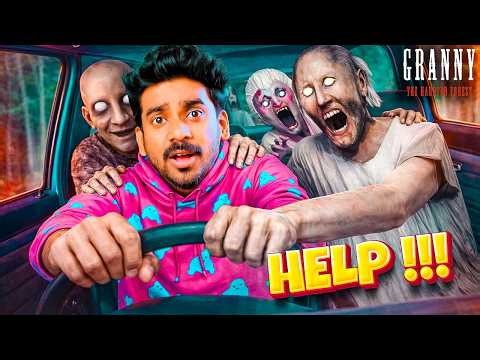 Epic Car Escape From Granny's Haunted Forest 🚗🥵!!