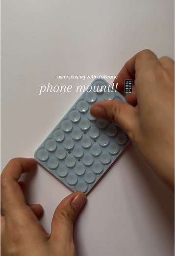Asmr playing with a silicone phone mount. #asmr #phonemount #phonestand #silicone #asmr sounds #fidgettoys