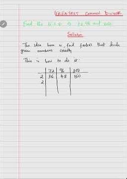 This is the easiest way to find G.C.D of given numbers #foryou #worldcup #shorts #maths