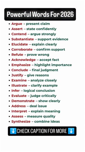 Vivek Kumar on Instagram: "👇👇 IELTS BAND 9 VOCABULARY FOR ARGUMENTS 🏆🎯 🗣️ Argue 📖 Meaning present a claim or viewpoint 🧠 Situation opinion essays, discussions, debates in IELTS ✍️ Example Many experts argue that online education improves accessibility 🎯 Assert 📖 Meaning state something confidently 🧠 Situation strong opinions, formal writing ✍️ Example Researchers assert that climate change is a global threat ⚔️ Conte