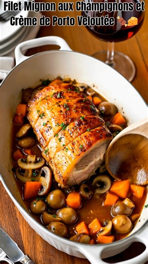 34K views · 76 reactions | Filet Mignon aux Champignons et Crème de Porto Veloutée 燎 La recette compléte dans le premier commentaire  | Un jour Une recette | Facebook