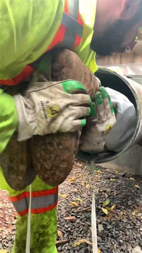 Imagine getting pushed into a 16” natural gas pipe 😆 #work#construction#job