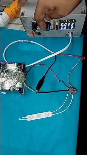 12v Automatic Emergency Light Circuit With Auto Battery Charging System, Relay Switch #youtubeshort