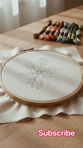 Beautiful Hand Embroidery Flower 🌸 | Satin Stitch Embroidery | Floral Embroidery Tutorial