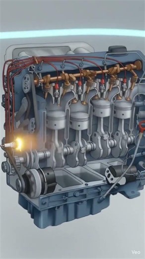 How a 4-Cylinder Engine Works — Stunning 3D Animation
