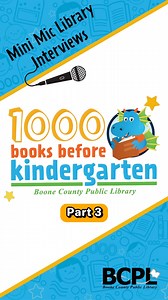 ⭐ Mini Mic Library Interviews - Part 3 ⭐ Watch as our library interviews an adorable book lover halfway to conquering the 1000 Books Before Kindergarten challenge with his supportive family! 🤫 He shares his love for reading through sweet similes and wonderful whispers. Shh, it's too cute to miss! • #checkoutbcpl #boonelibrary #1000booksbeforekindergarten #1000bbk #1000booksb4k #readingchallenge #earlyliteracy #readingprogram #beanstack #publiclibrary #kidsinterview #minimic #library #interviews