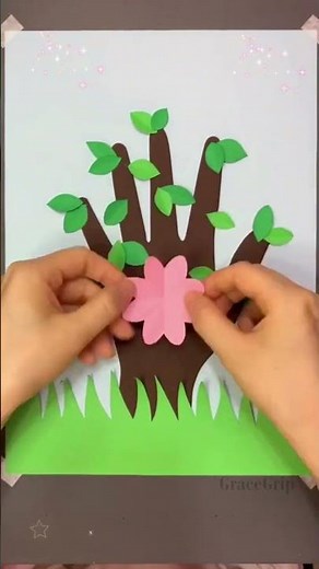 Create a Cherry Blossom Tree from Paper | Easy Spring Craft for Kids 🌳🐝