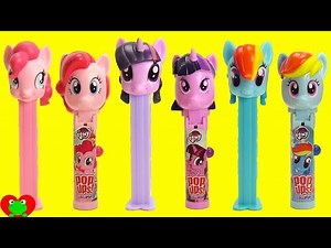 Opening My Little Pony MLP Lolli Pop Ups and Pez Candy Dispensers - Videos For Kids