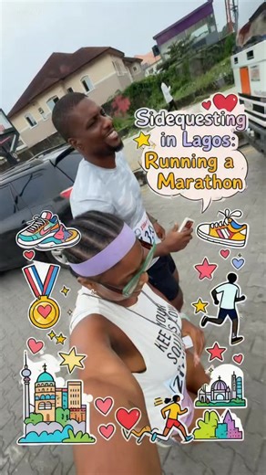 Osasbaby | Brand Strategist on Instagram: "Mood currently: Hearing colors and seeing sound😭😭 Out of 10km, I used 9km to crash out to my friends on Snapchat. I was 1km in when my eyes started to turn me but I persevered o, I said “Nooooo! I must get to the end of this race.” I really thought that I’d enter Eko Atlantic and meet the finish line, imagine my shock when I entered and the music was getting farther from me? The BRT drivers kept offering me a ride but I knew that if I stopped moving,