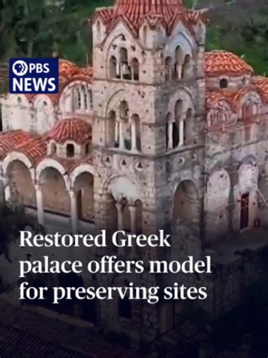 Visiting Greece usually means a trip to the Acropolis, ancient amphitheaters and other sites. Now, add another spot to the list. Greece's Ministry of Culture has opened a stunning restored palace from the Byzantine era in the 1300s. Greeks claim the UNESCO World Heritage Site is a model of bringing ancient treasures back to life. Special correspondent Malcolm Brabant reports from Mystras. #pbsnews #pbsnewshour #newshour #news #greece #culture #byzantine #preservation #restoration