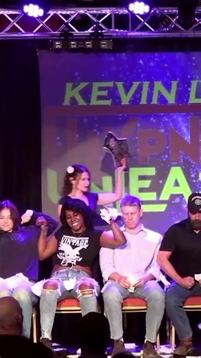 Hypnosis UNLEASHED turns volunteers into hilarious bodybuilders