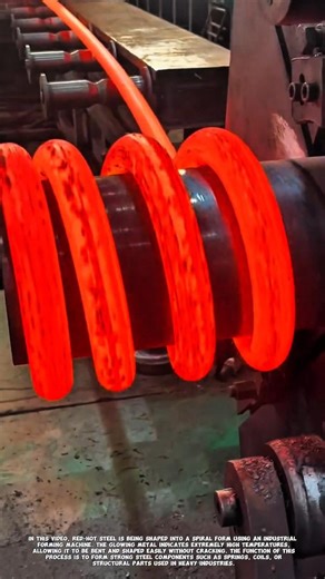 Hot Metal Forming Process | Red-Hot Steel Coiling Machine!.