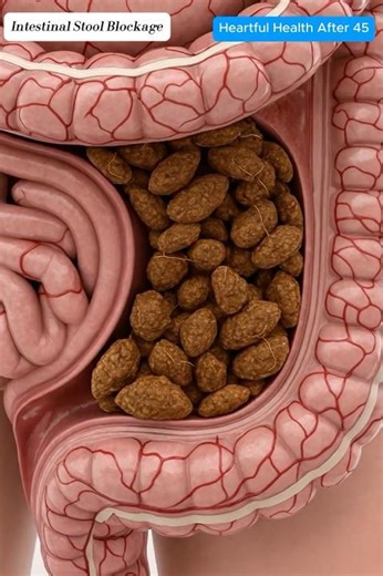 3D animation of stool impaction / Hearful Health After 45 #guthealth #shorts #youtube