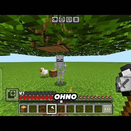 Minecraft: I helping skeleton 🦴.. #minecraft #shorts #fyp